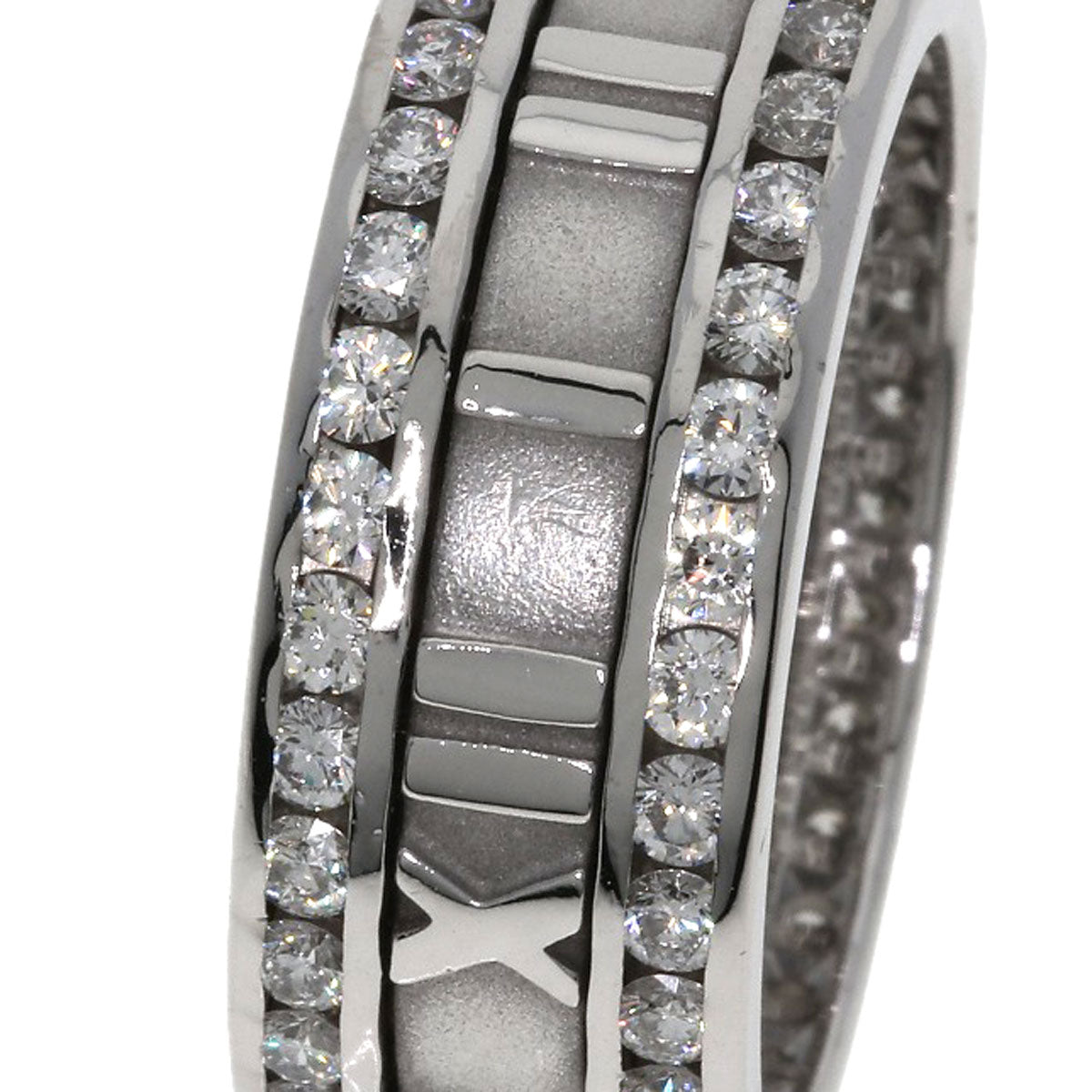 TIFFANY&Co. Atlas Edge Diamond Ring K18 White Gold Ladies [Used]