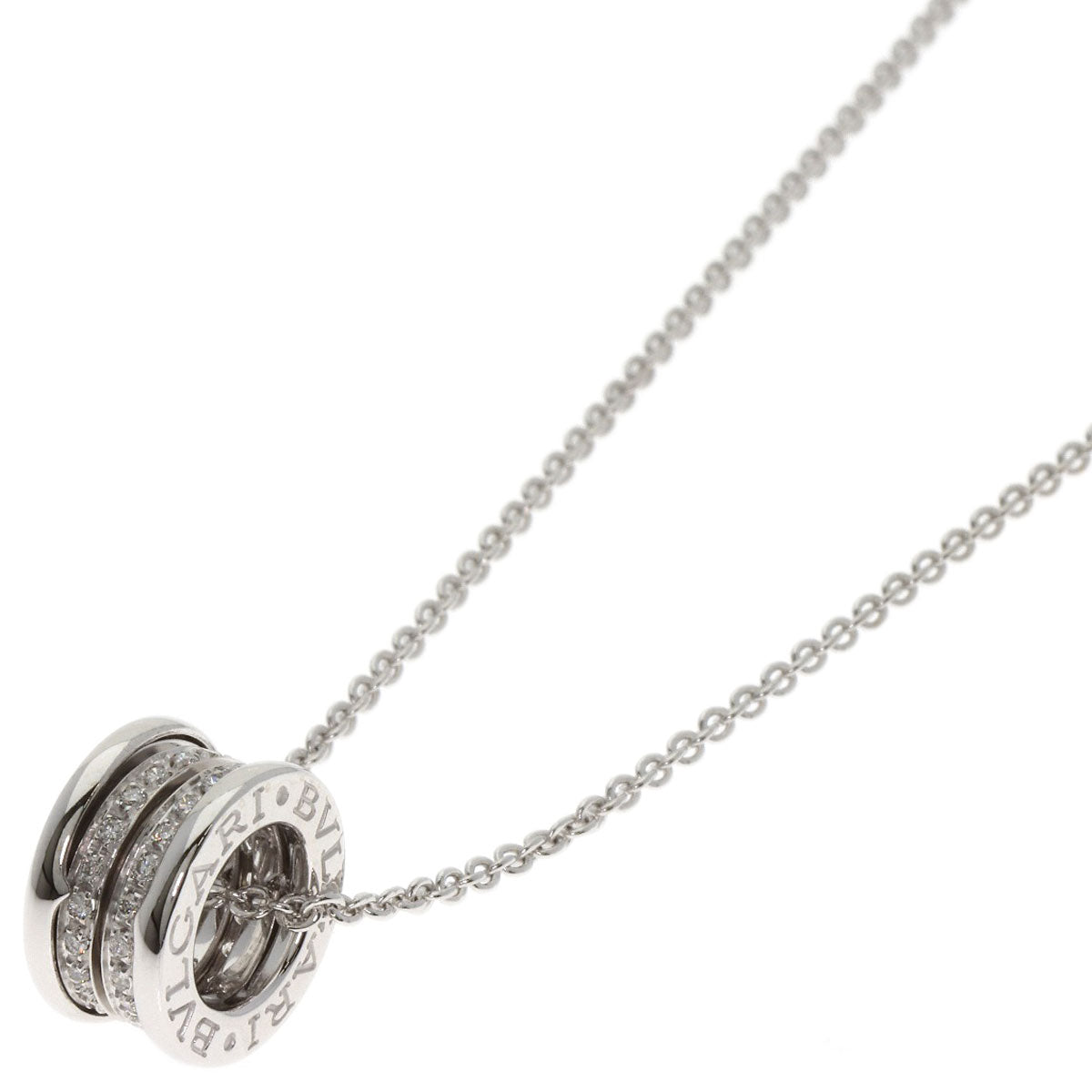BVLGARI B.zero1 Diamond Necklace K18 White Gold Ladies [Used]