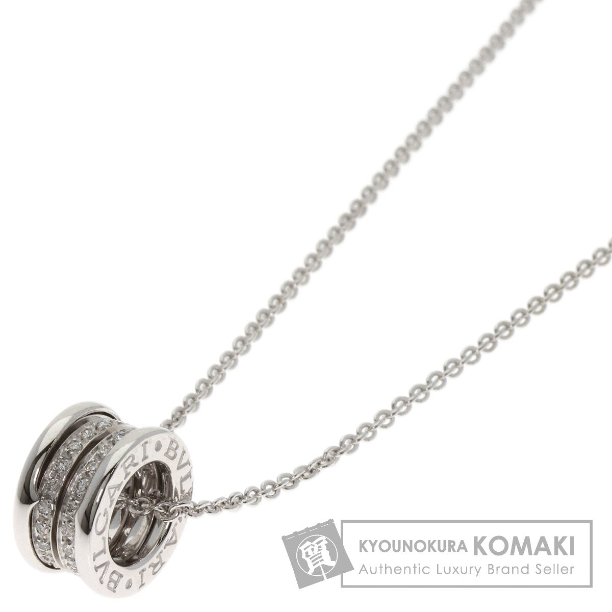 BVLGARI B.zero1 Diamond Necklace K18 White Gold Ladies [Used]