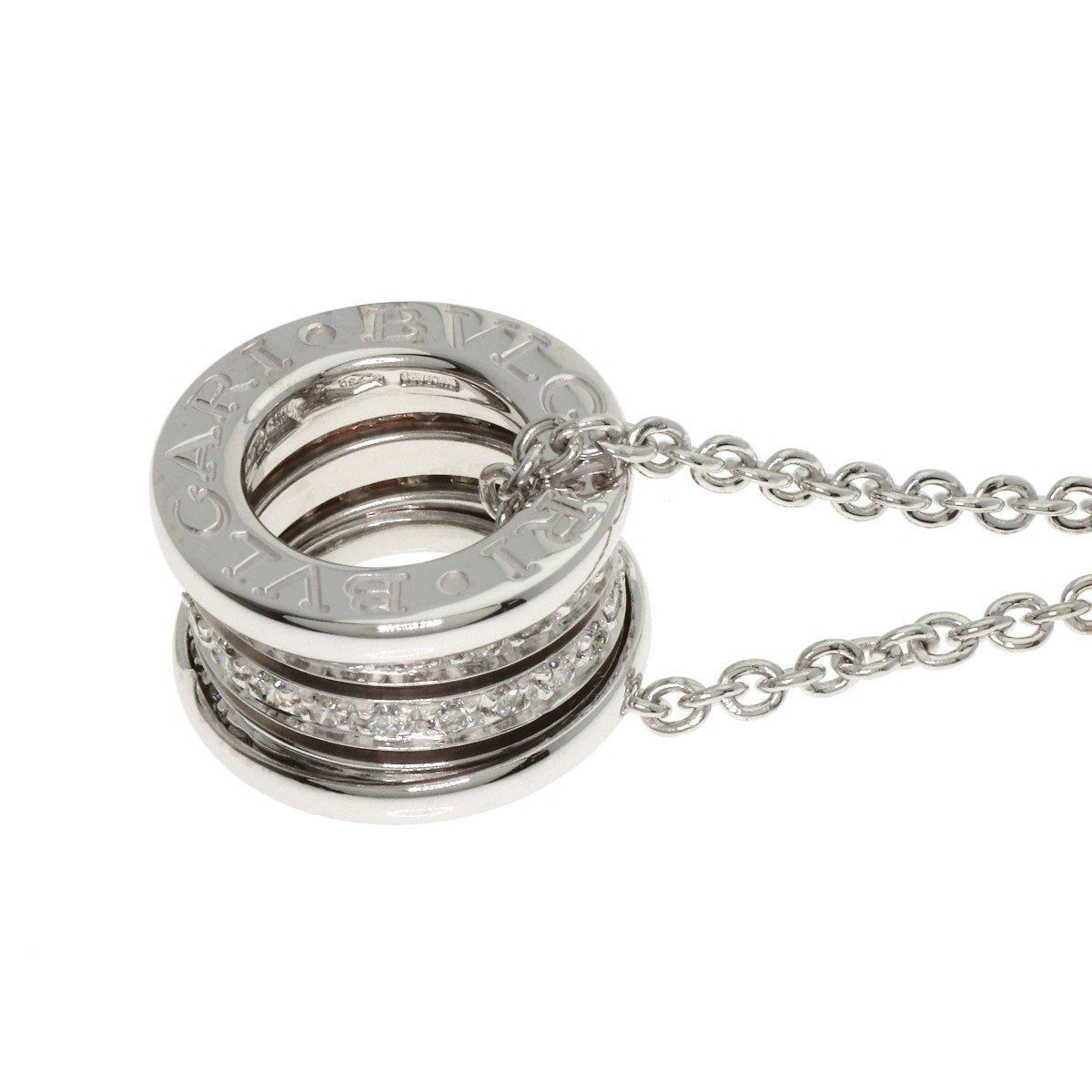 BVLGARI B.zero1 Diamond Necklace K18 White Gold Ladies [Used]
