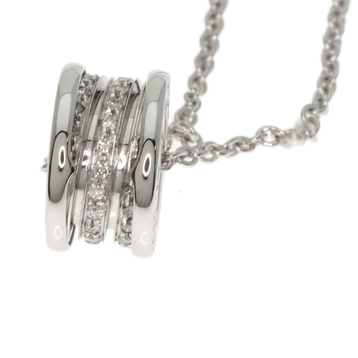 BVLGARI B.zero1 Diamond Necklace K18 White Gold Ladies [Used]