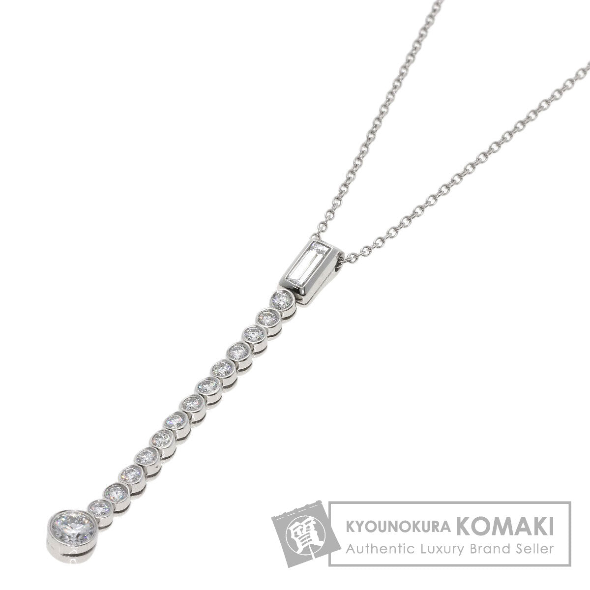 TIFFANY&Co. Jazz Drop Diamond Necklace Platinum PT950 Ladies [Used]