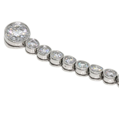 TIFFANY&Co. Jazz Drop Diamond Necklace Platinum PT950 Ladies [Used]