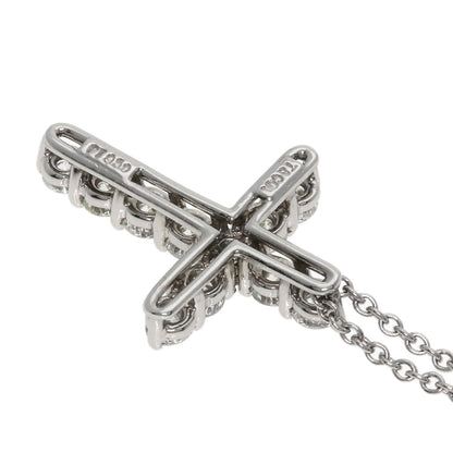 TIFFANY&Co. Small cross diamond Necklace Platinum PT950 Ladies [Used]