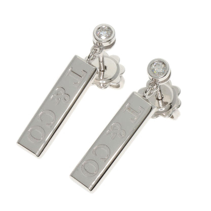 TIFFANY&Co. 1837 Bar Drop Diamond earring K18 White Gold Ladies [Used]