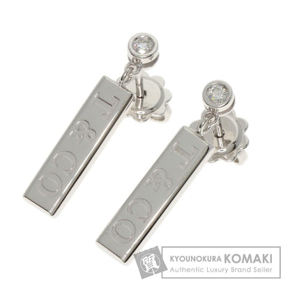 TIFFANY&Co. 1837 Bar Drop Diamond earring K18 White Gold Ladies [Used]