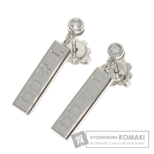 TIFFANY&Co. 1837 Bar Drop Diamond earring K18 White Gold Ladies [Used]