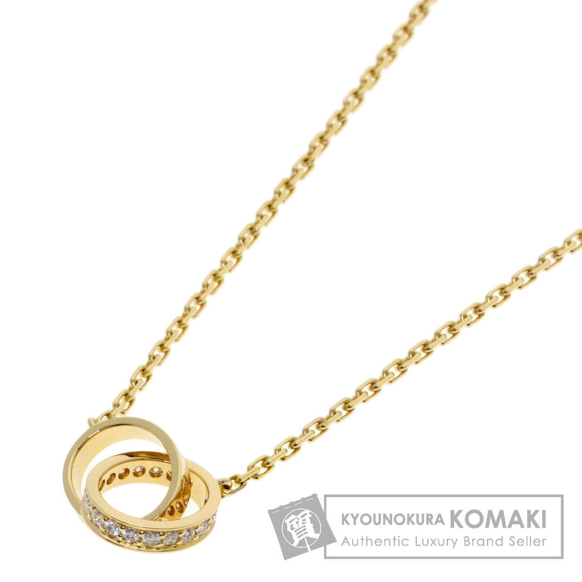 CARTIER Baby Love Diamond Necklace K18 Yellow Gold Ladies [Used]