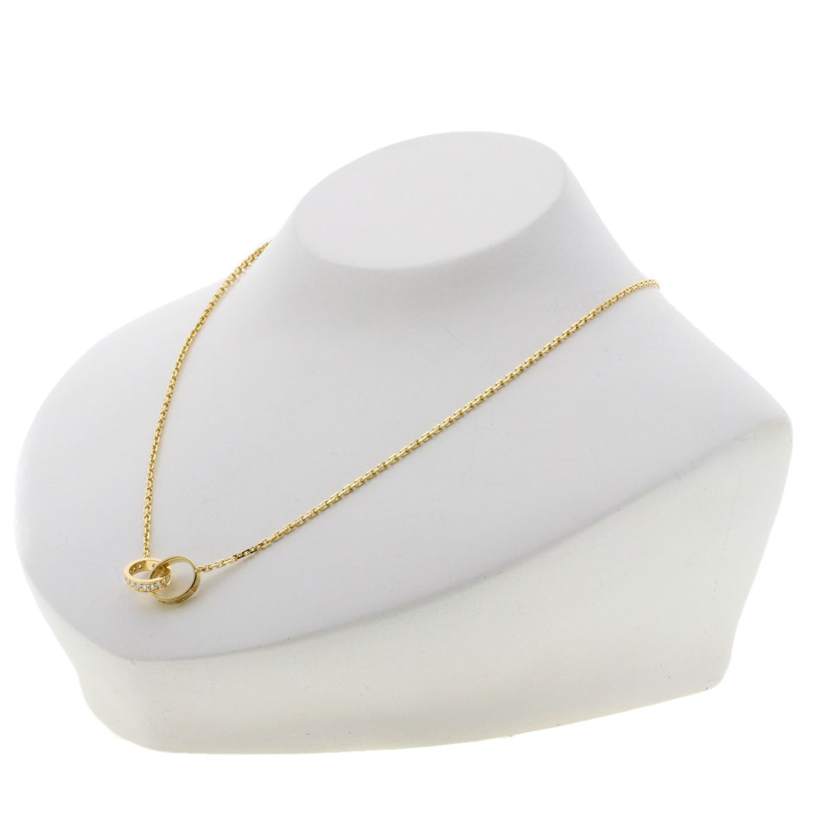 CARTIER Baby Love Diamond Necklace K18 Yellow Gold Ladies [Used]