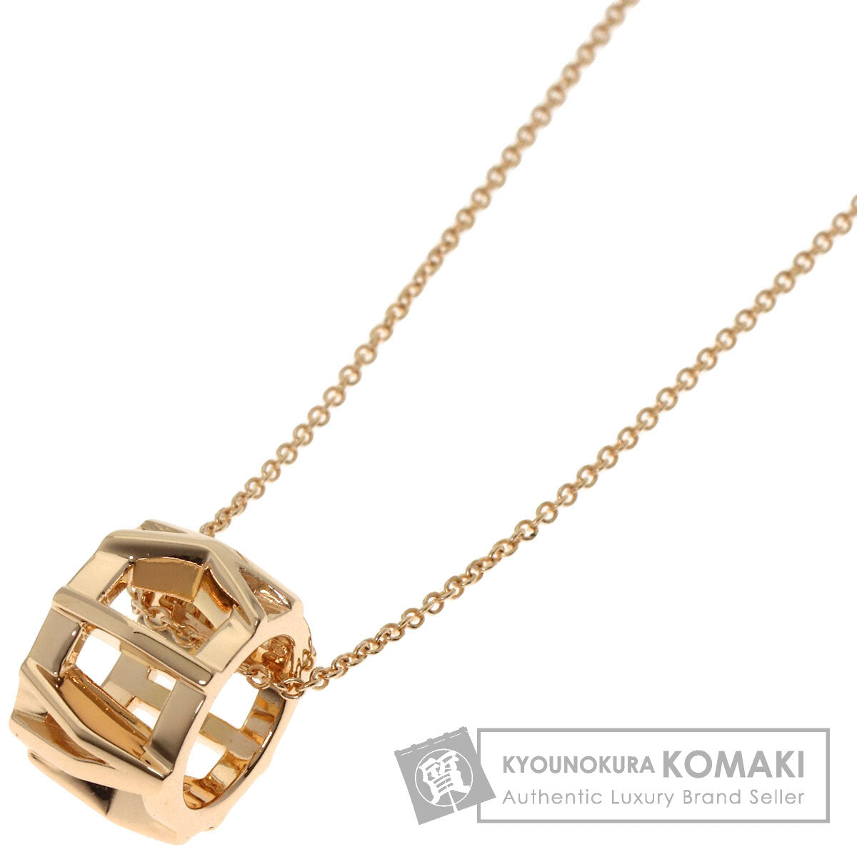 TIFFANY&Co. Atlas open Necklace K18 Pink Gold Ladies [Used]