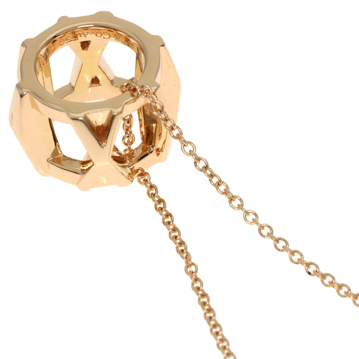 TIFFANY&Co. Atlas open Necklace K18 Pink Gold Ladies [Used]