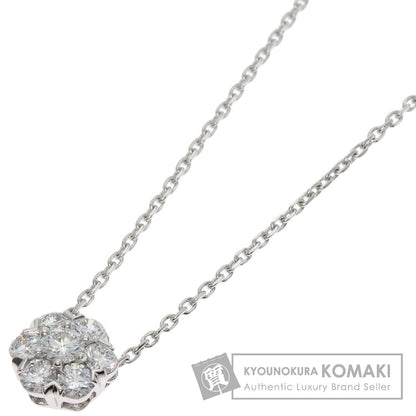 Van Cleef & Arpels Fleurette Large Model Diamond Necklace K18 White Gold Ladies [Used]