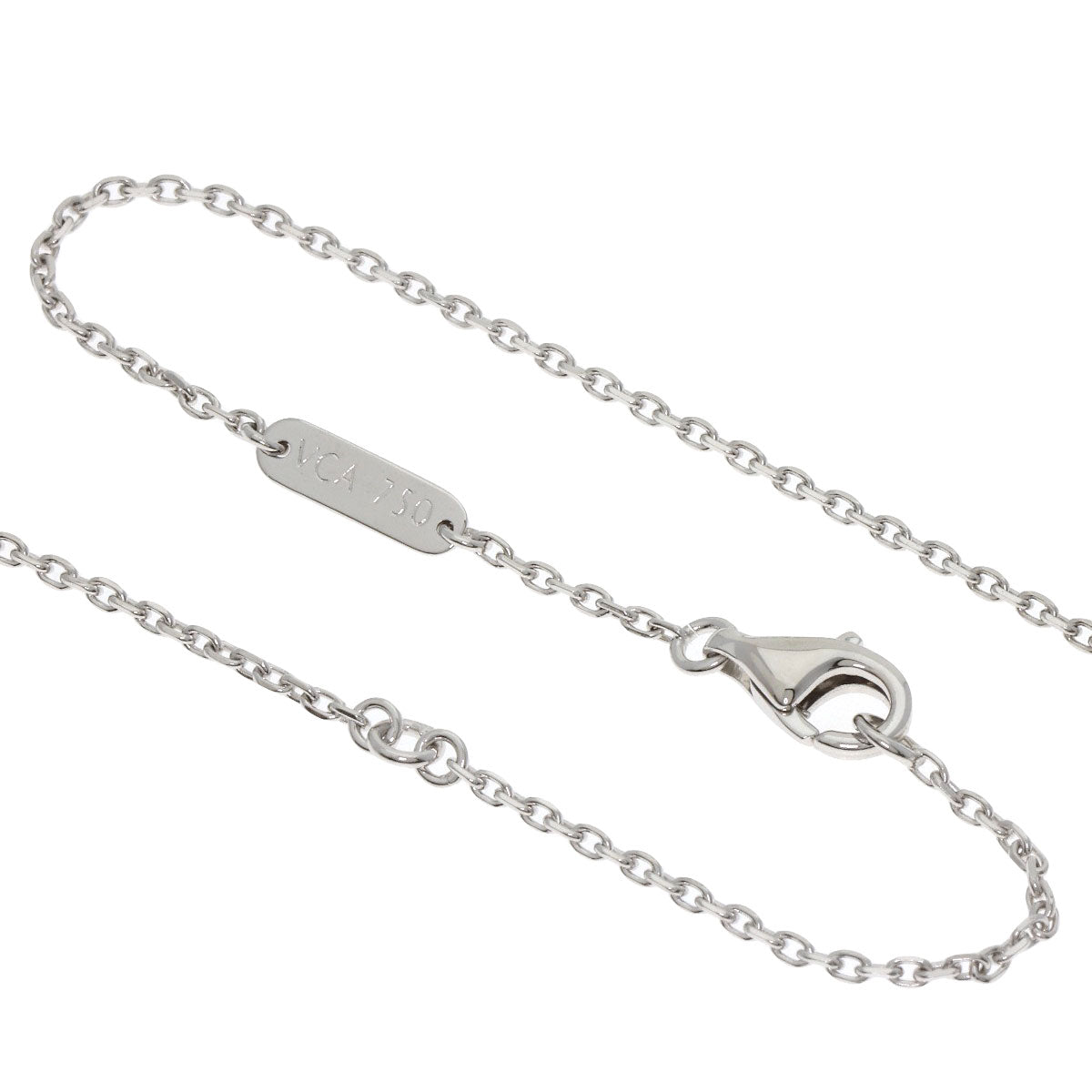 Van Cleef & Arpels Fleurette Large Model Diamond Necklace K18 White Gold Ladies [Used]