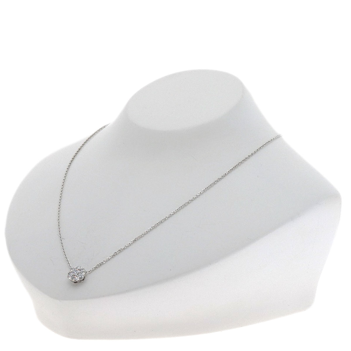 Van Cleef & Arpels Fleurette Large Model Diamond Necklace K18 White Gold Ladies [Used]