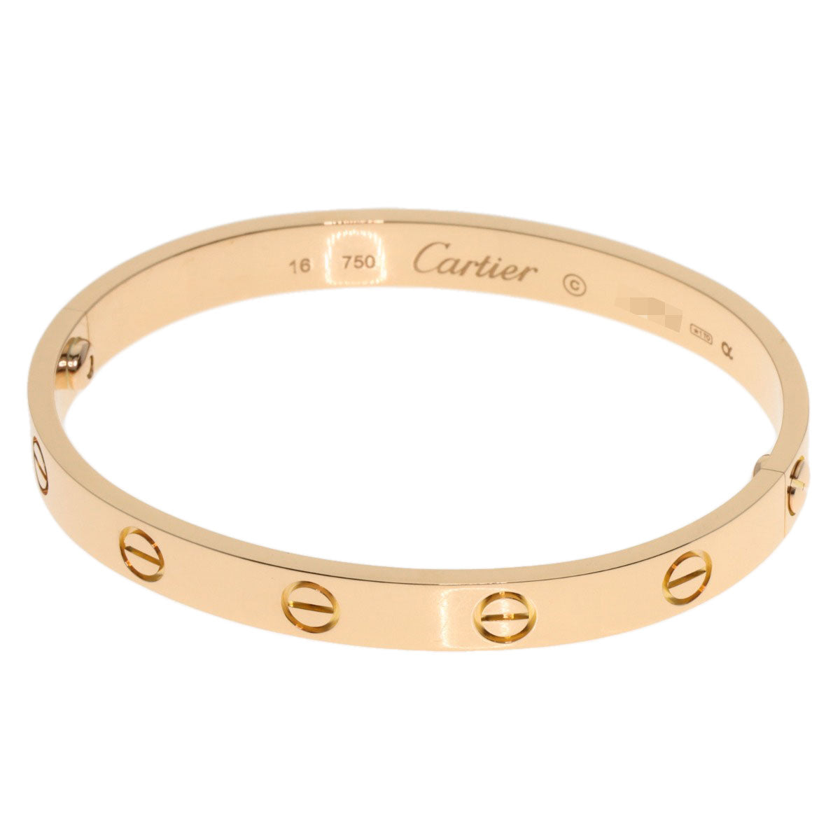 CARTIER LOVE Bracelets #16 Bracelet K18 Pink Gold Ladies [Used]
