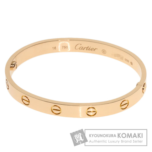 CARTIER LOVE Bracelets #16 Bracelet K18 Pink Gold Ladies [Used]