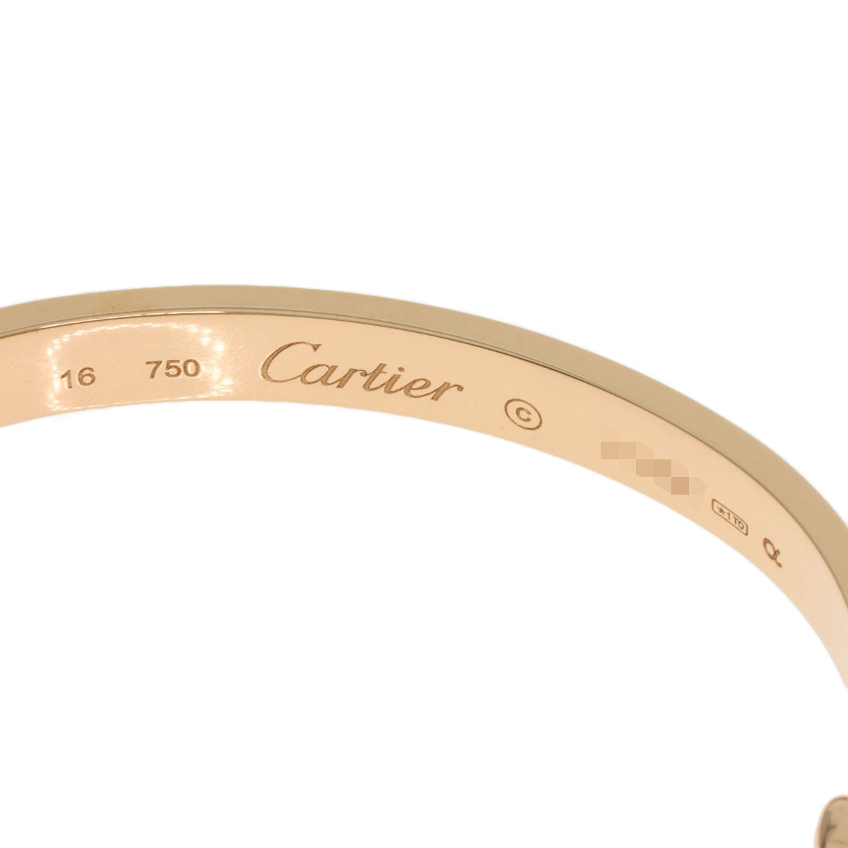 CARTIER LOVE Bracelets #16 Bracelet K18 Pink Gold Ladies [Used]