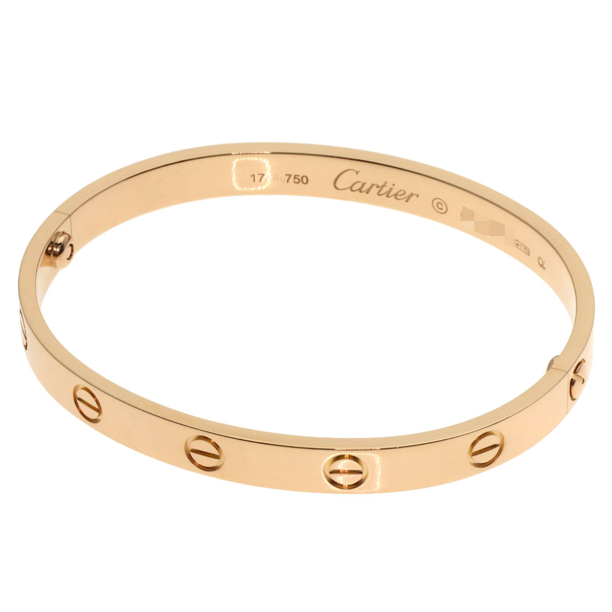 CARTIER LOVE Bracelets #17 without driver Bracelet K18 Pink Gold Ladies [Used]