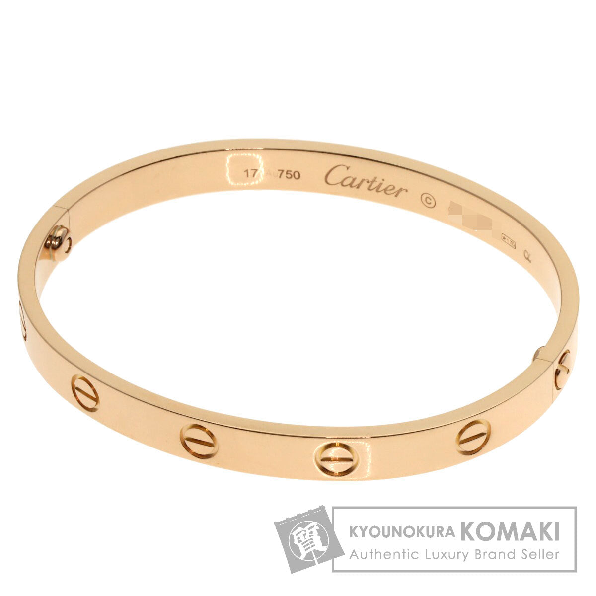 CARTIER LOVE Bracelets #17 without driver Bracelet K18 Pink Gold Ladies [Used]