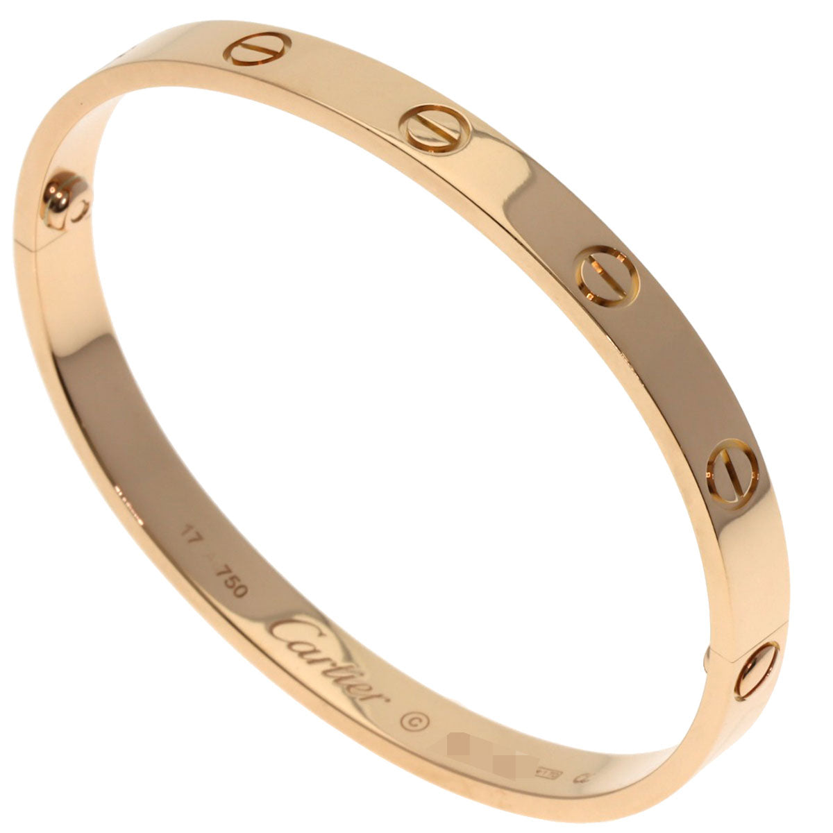 CARTIER LOVE Bracelets #17 without driver Bracelet K18 Pink Gold Ladies [Used]