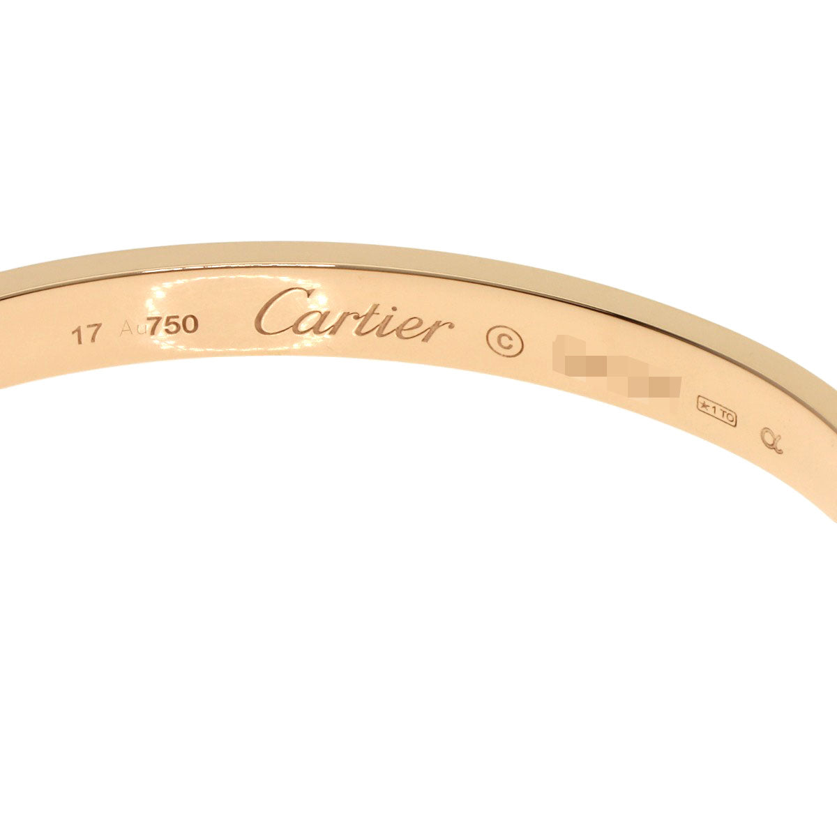 CARTIER LOVE Bracelets #17 without driver Bracelet K18 Pink Gold Ladies [Used]