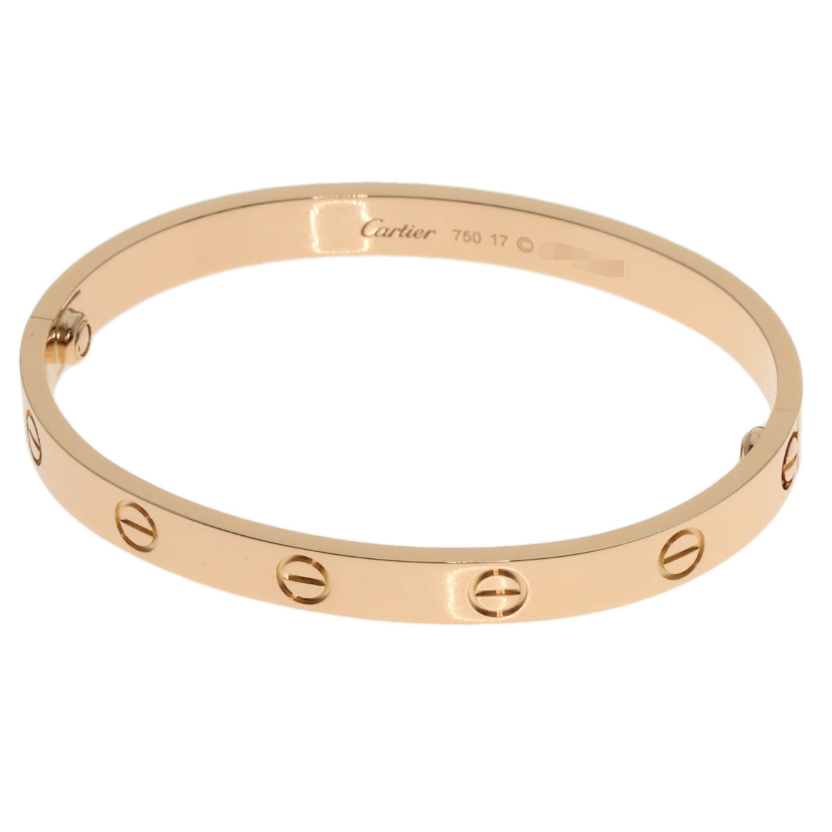 CARTIER LOVE Bracelets #17 Bracelet K18 Pink Gold Ladies [Used]