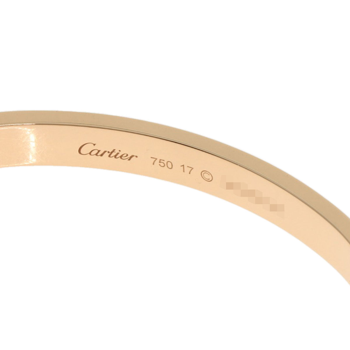 CARTIER LOVE Bracelets #17 Bracelet K18 Pink Gold Ladies [Used]