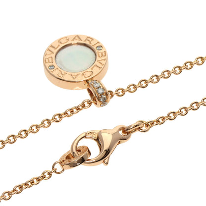 BVLGARI BVLGARI Onyx White Shell Diamond Necklace K18 Pink Gold Ladies [Used]
