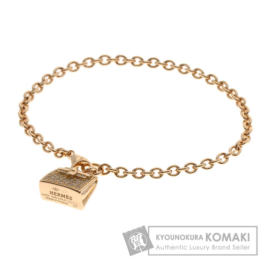 HERMES Amulet Birkin Diamond Bracelet K18 Pink Gold Ladies [Used]