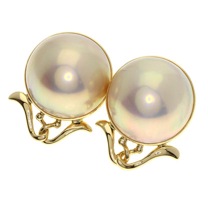 TASAKI Mabe Pearl Pearl Earring K18 Yellow Gold Ladies [Used]