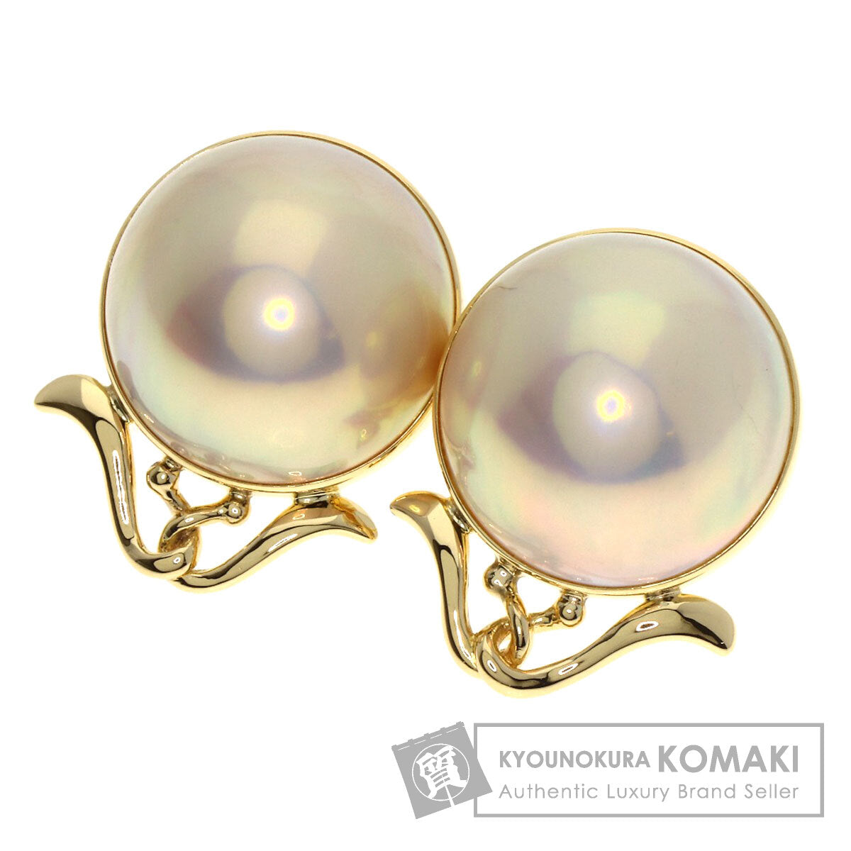 TASAKI Mabe Pearl Pearl Earring K18 Yellow Gold Ladies [Used]
