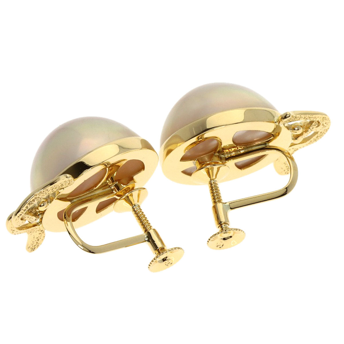 TASAKI Mabe Pearl Pearl Earring K18 Yellow Gold Ladies [Used]