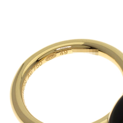 LOUIS VUITTON Blossom Onyx Diamond #49 Ring K18 Yellow Gold Ladies [Used]