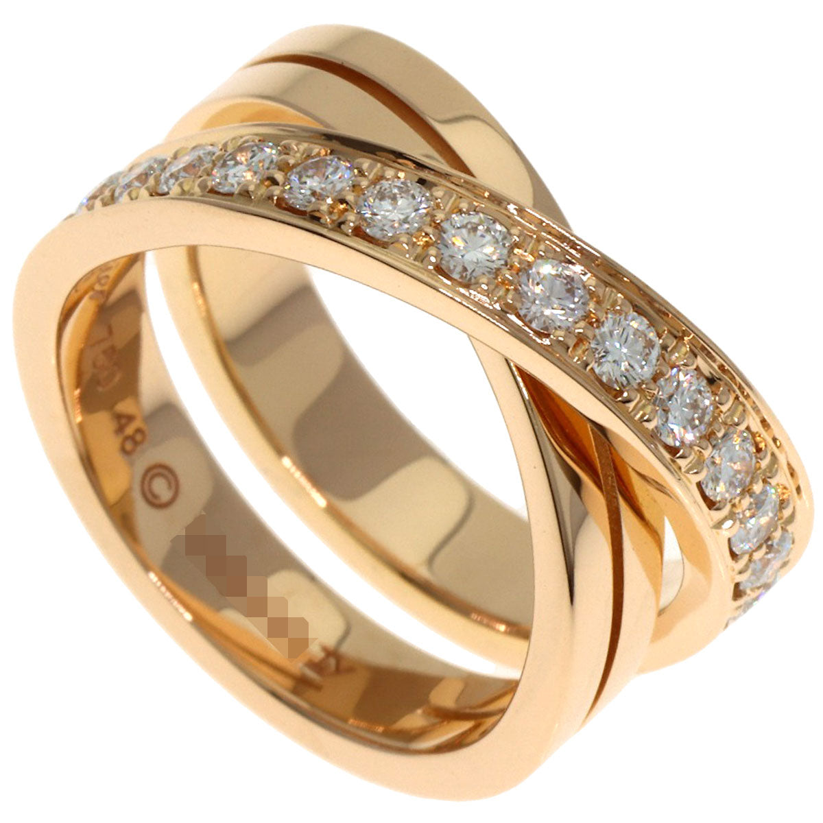 CARTIER Etincel de Cartier Diamond #48 Ring K18 Pink Gold Ladies [Used]
