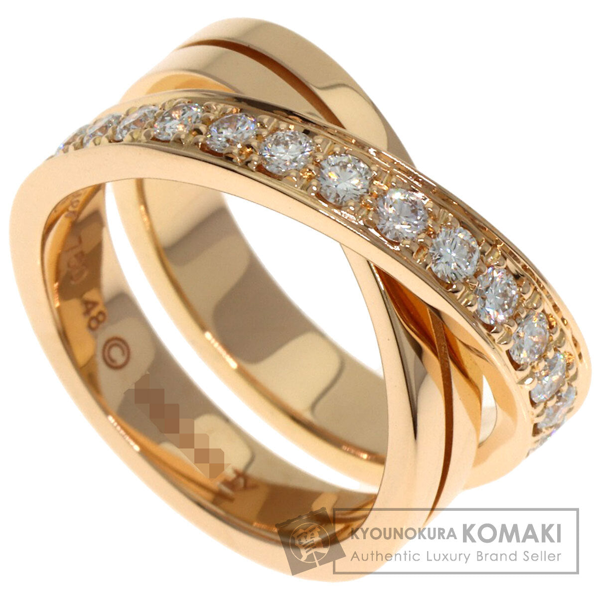 CARTIER Etincel de Cartier Diamond #48 Ring K18 Pink Gold Ladies [Used]