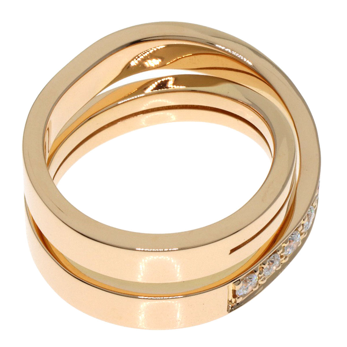 CARTIER Etincel de Cartier Diamond #48 Ring K18 Pink Gold Ladies [Used]