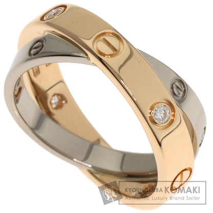 CARTIER Be Love 6P Diamond #48 Ring K18 Pink Gold K18 White GoldLadies [Used]