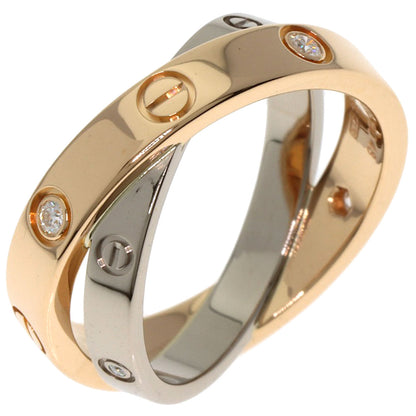 CARTIER Be Love 6P Diamond #48 Ring K18 Pink Gold K18 White GoldLadies [Used]