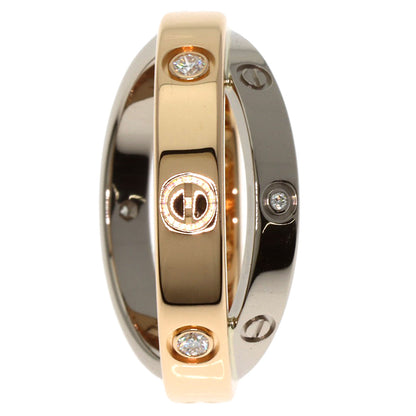 CARTIER Be Love 6P Diamond #48 Ring K18 Pink Gold K18 White GoldLadies [Used]