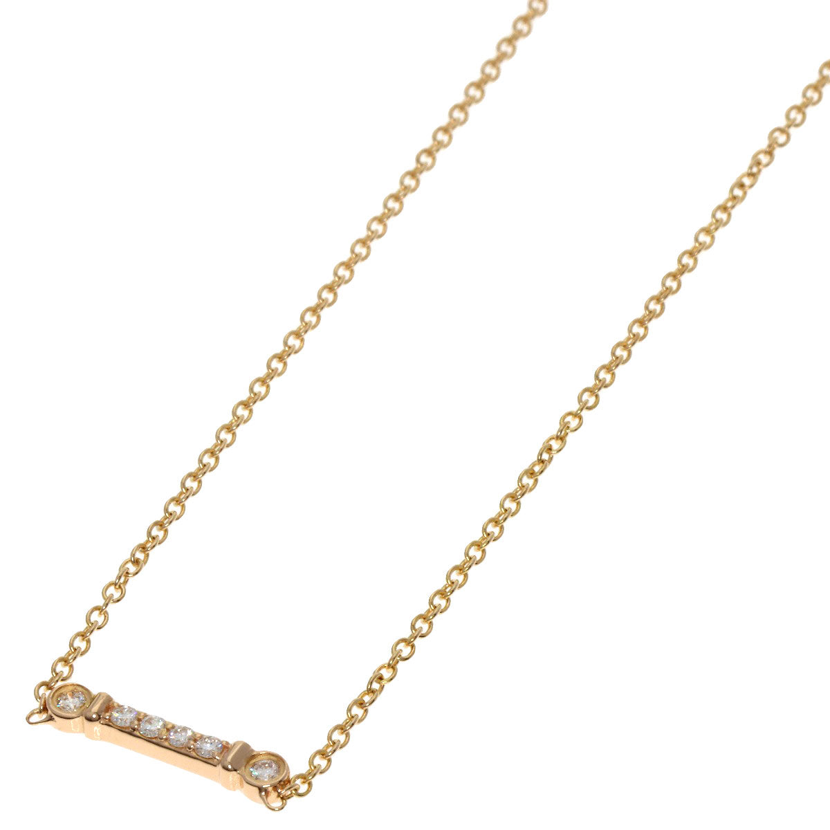 TIFFANY&Co. Fleur Doliskiver Diamond Necklace K18 Pink Gold Ladies [Used]