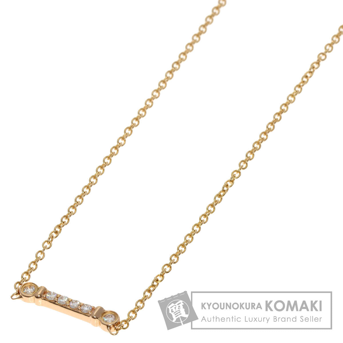 TIFFANY&Co. Fleur Doliskiver Diamond Necklace K18 Pink Gold Ladies [Used]