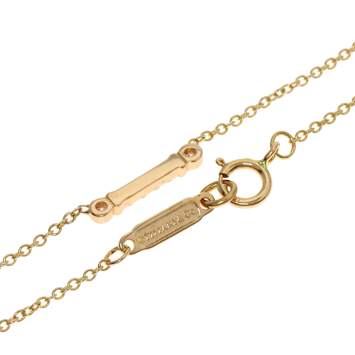 TIFFANY&Co. Fleur Doliskiver Diamond Necklace K18 Pink Gold Ladies [Used]