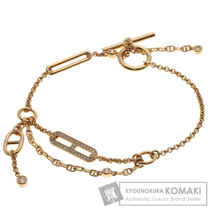 HERMES Shane Dunkle Chaos Diamond Bracelet K18 Pink Gold Ladies [Used]