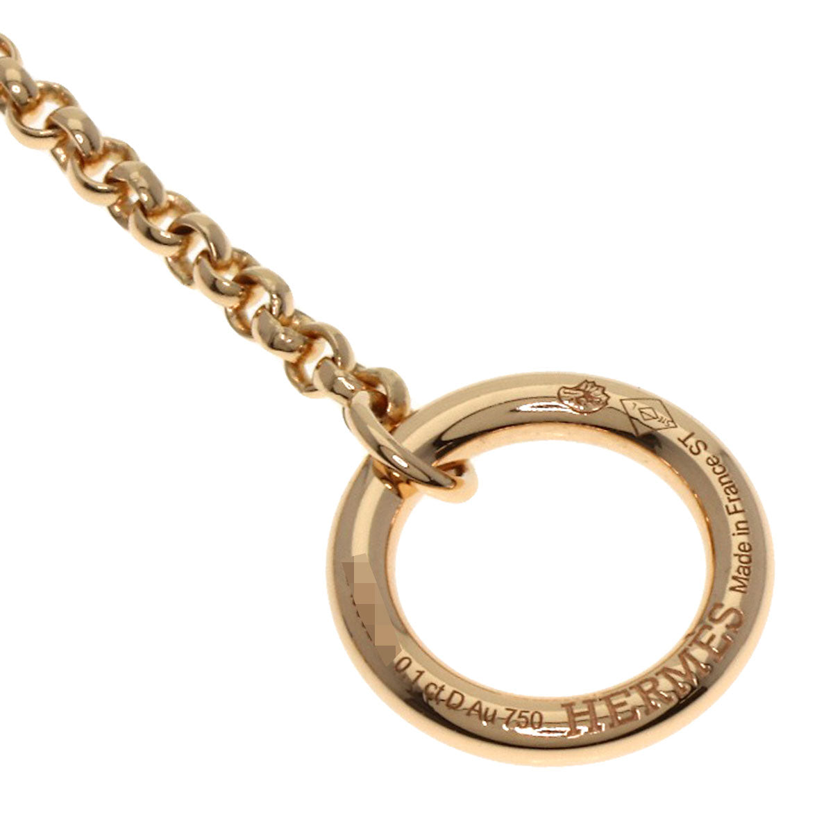 HERMES Shane Dunkle Chaos Diamond Bracelet K18 Pink Gold Ladies [Used]