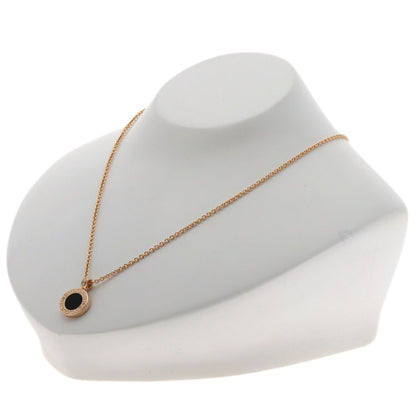 BVLGARI BVLGARI Onyx White Shell Diamond Necklace K18 Pink Gold Ladies [Used]