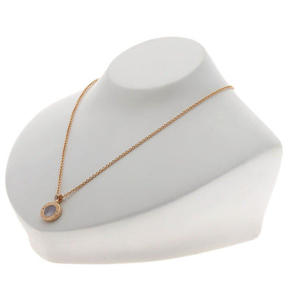 BVLGARI BVLGARI Onyx White Shell Diamond Necklace K18 Pink Gold Ladies [Used]