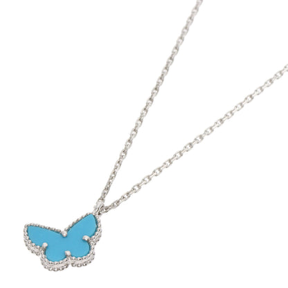 Van Cleef & Arpels Sweet Papillon Turquoise Necklace K18 White Gold Ladies [Used]