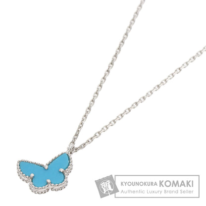 Van Cleef & Arpels Sweet Papillon Turquoise Necklace K18 White Gold Ladies [Used]