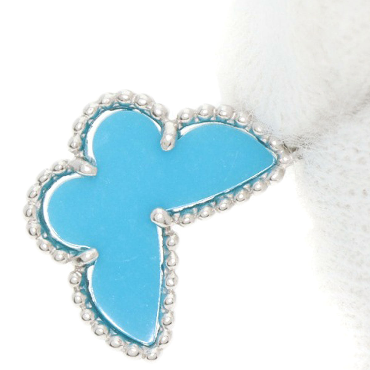 Van Cleef & Arpels Sweet Papillon Turquoise Necklace K18 White Gold Ladies [Used]