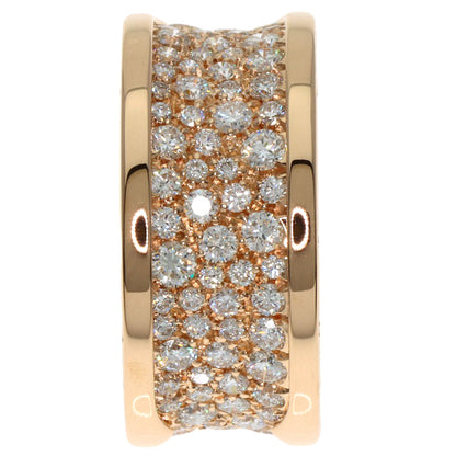 BVLGARI B.zero1 Full Pave Diamond #54 Ring K18 Pink Gold Ladies [Used]